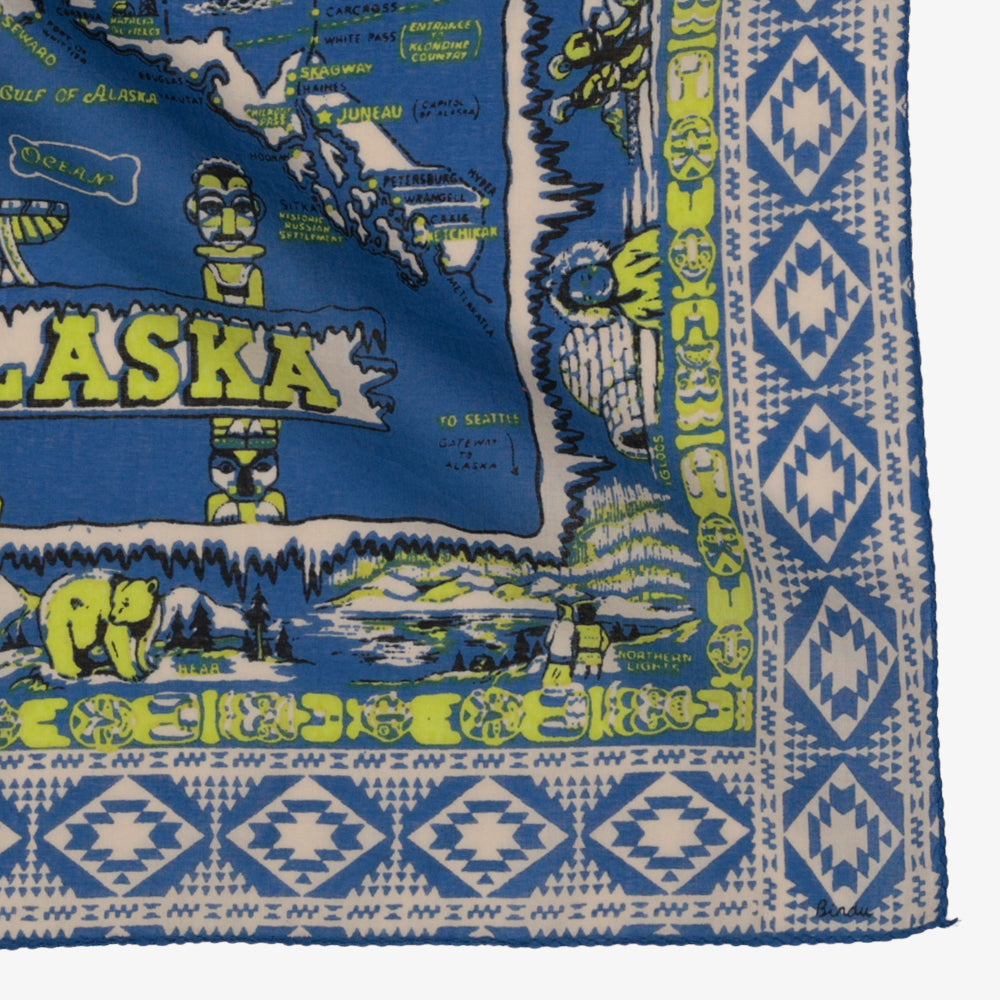 Alaska3 スモールスカーフ Blue / BBB2139-64-Alaska3-c2