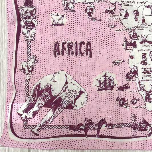 Africa2 マッププリント バンダナ Pink / BBB1312 Africa2-c1