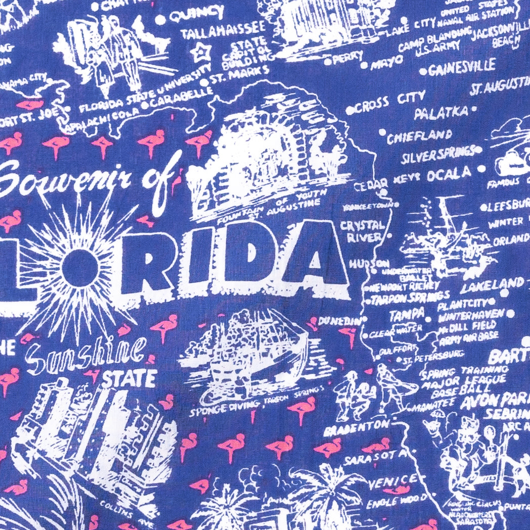 フロリダ4 マッププリント バンダナ Blue / BBB1312 Florida4-c2