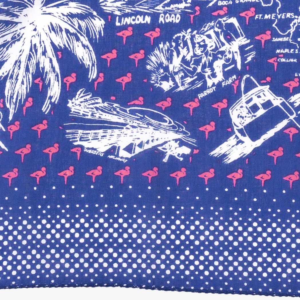 フロリダ4 マッププリント バンダナ Blue / BBB1312 Florida4-c2