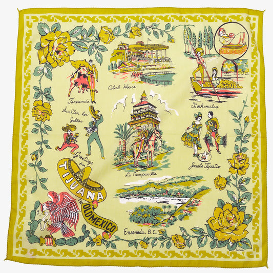 ティファナ2 マッププリント バンダナ Yellow / BBB1312 Tijuana2-c2