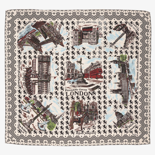 London Cotton Viyella Scarf Natural / BBB1313Viyella-London-c1
