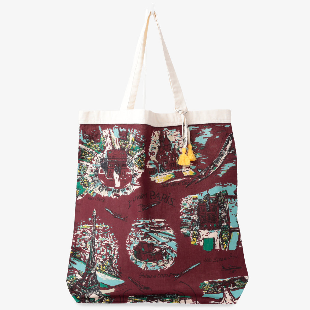 バンダナ エコトート・Lサイズ・Paris/Maroon