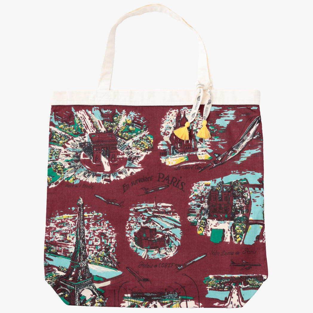 バンダナ エコトート・Lサイズ・Paris/Maroon