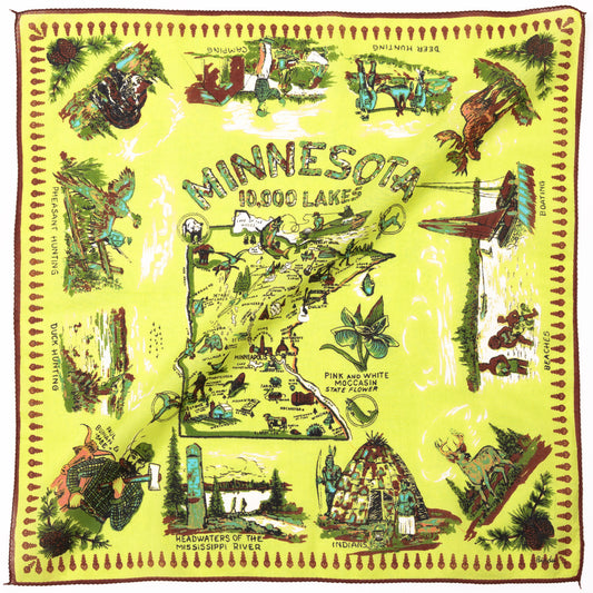 ミネソタ マッププリント バンダナ Green / BBB1312-Minnesota-c2