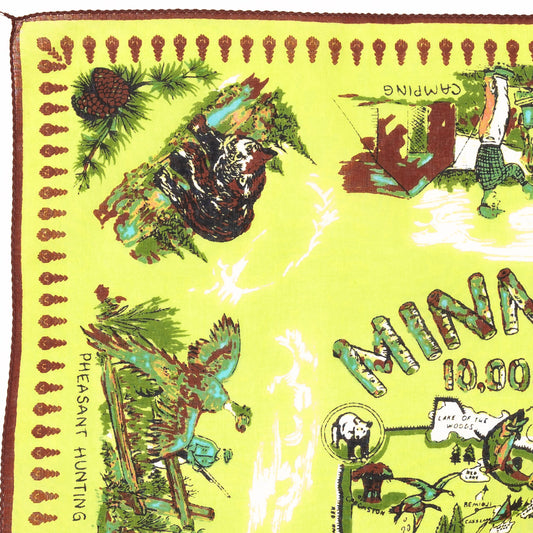 ミネソタ マッププリント バンダナ Green / BBB1312-Minnesota-c2