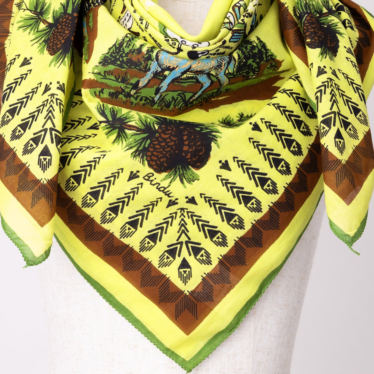 Minnesota Map Print Scarf Green / BBB1313-Minnesota-c2