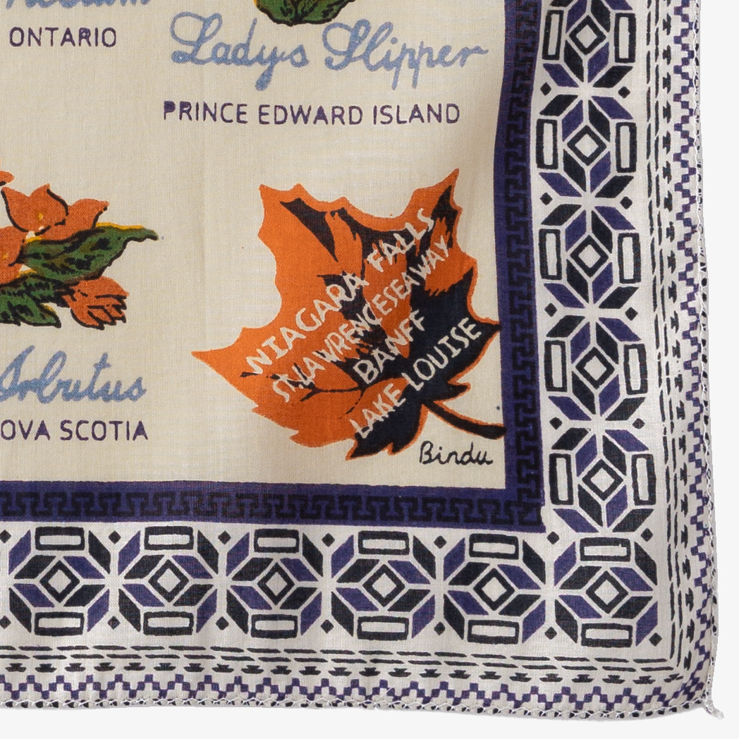 Canada Map Bandana Natural カナダ マッププリント バンダナ / BBB1312 C1