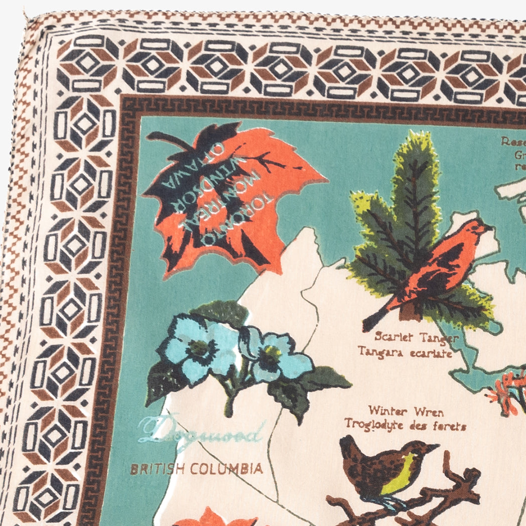 Canada Map Bandana Mint Canada Map Print Bandana / BBB1312 C2