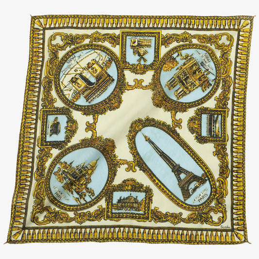 NEW PARIS (new パリス)・マッププリント バンダナ・Natural