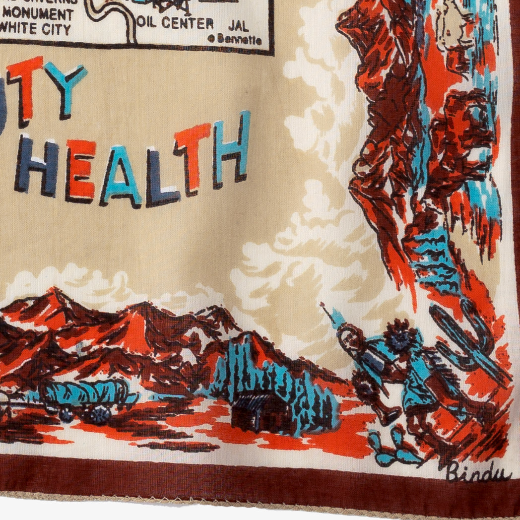 New Mexico Map Bandana Beige / BBB1312NMX C2