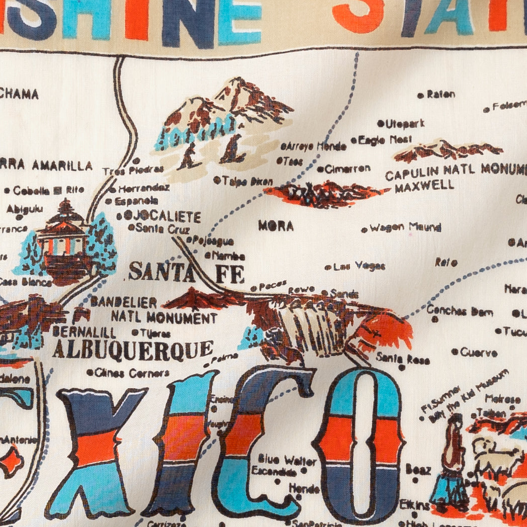 New Mexico Map Bandana Beige / BBB1312NMX C2