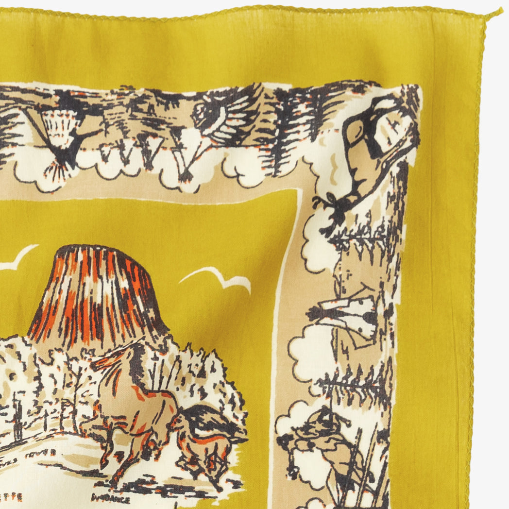 Wyoming Map Bandana Beige ワイオミング マッププリント バンダナ / BBB1312WYM C1