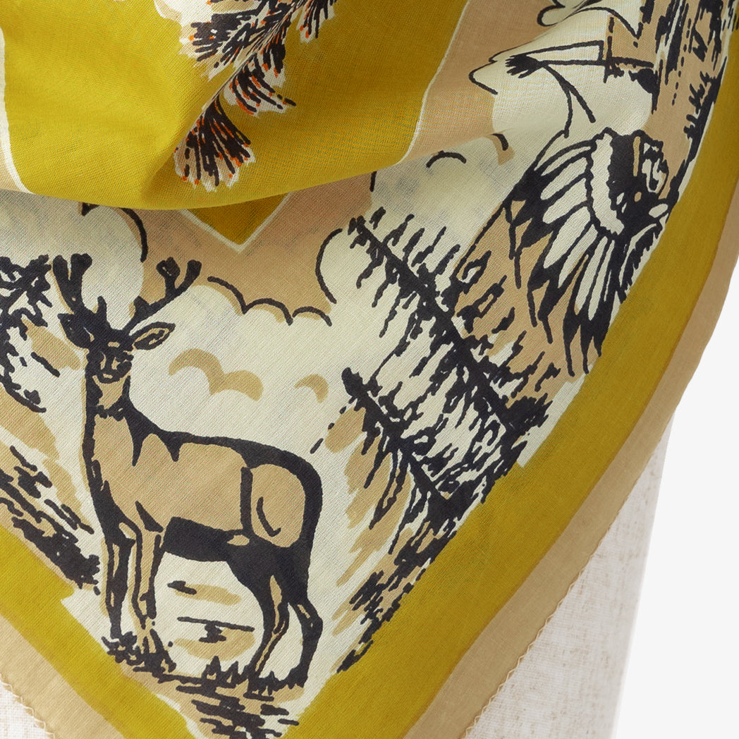 Wyoming Map Scarf Beige Wyoming Map Print Scarf / BBB1313WYM C1