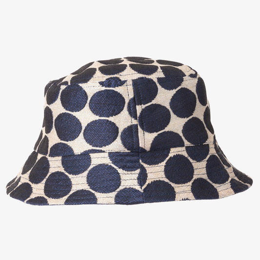 DOTS (ドット) ジャカード・バケットハット(リバーシブル)Natural・Navy