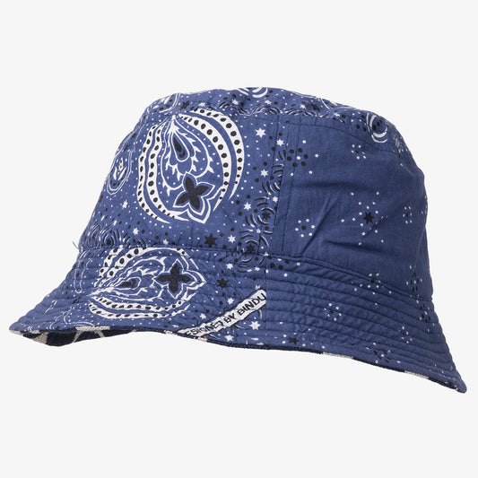 DOTS (ドット) ジャカード・バケットハット(リバーシブル)Natural・Navy