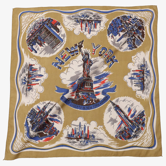 ニューヨーク2 マッププリント 64スカーフ Beige / BBB2139-NY2-c2
