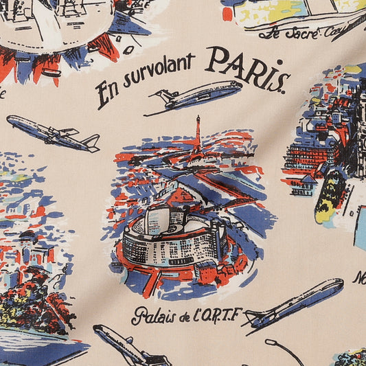 パリス マッププリント 64スカーフ Natural / BBB2139-Paris-c1