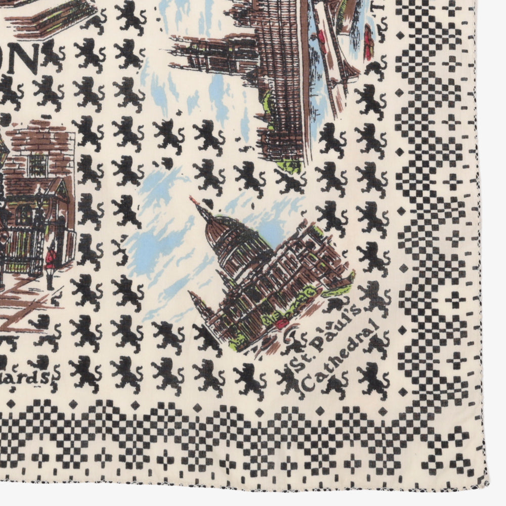 London Map 64 Scarf Natural / BBB2139-64-London-c1