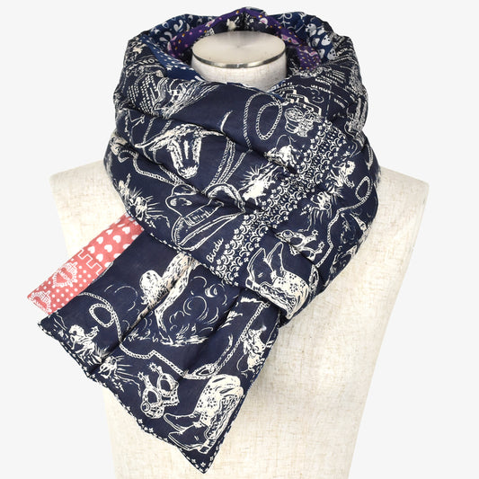 Bandana Pattern Patchwork Down Pack Scarf Sun Rise Combo