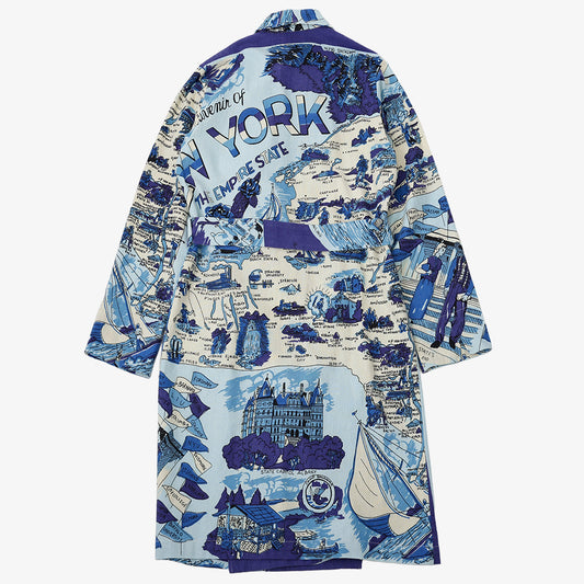 フランネルガウン NEW YORK Blue / BM527NY-FN-25fw-c1