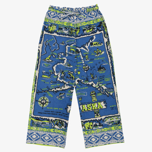 Cotton Flannel Easy Pants / BM80320NY-FN-26fw-c2 ALASKA Blue