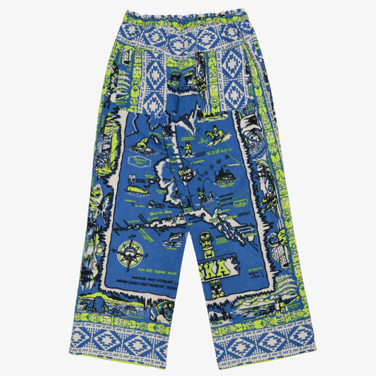 Cotton Flannel Easy Pants / BM80320NY-FN-26fw-c2 ALASKA Blue