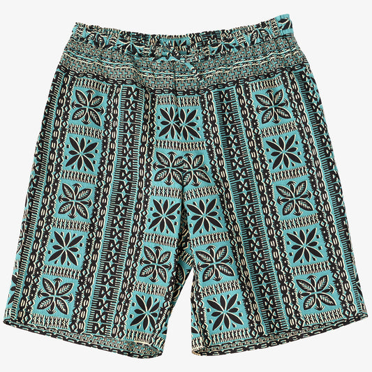 ”DENNIS“(デニス)ティキパターン プリンテッド・ショートパンツ Dusty Tuquoise