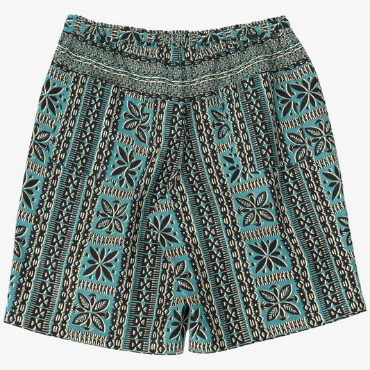”DENNIS“(デニス)ティキパターン プリンテッド・ショートパンツ Dusty Tuquoise