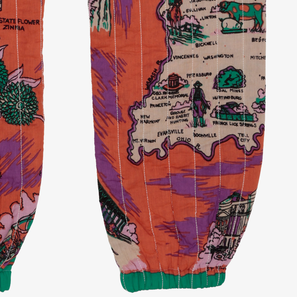 Cotton Quilt Easy Pants / PIM62-24vMap-26fw-c4 INDIANA Pink