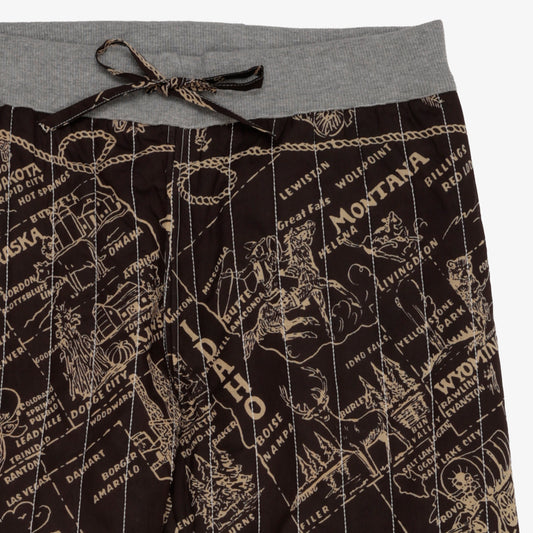 Cotton Quilt Easy Pants / PIM62-24vMap-26fw-c5 MIDWEST Ebony