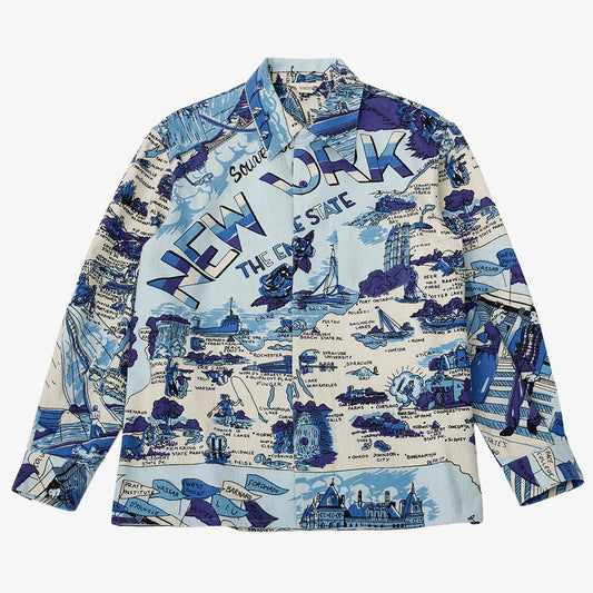 フランネルオープンシャツ NEW YORK Blue / PIM66NY-FN-25fw-c1