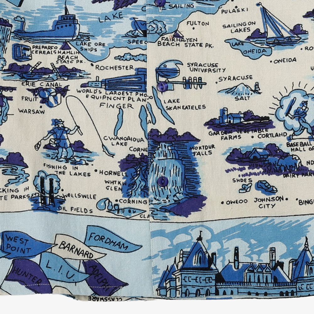 フランネルオープンシャツ NEW YORK Blue / PIM66NY-FN-25fw-c1