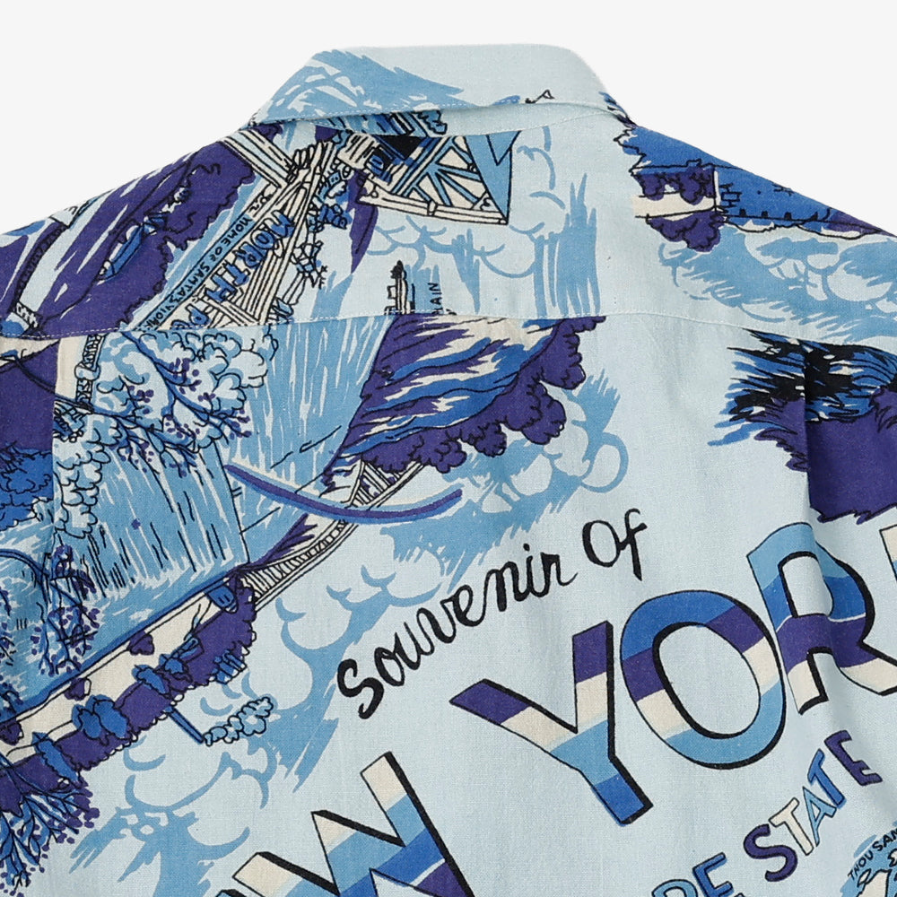 フランネルオープンシャツ NEW YORK Blue / PIM66NY-FN-25fw-c1
