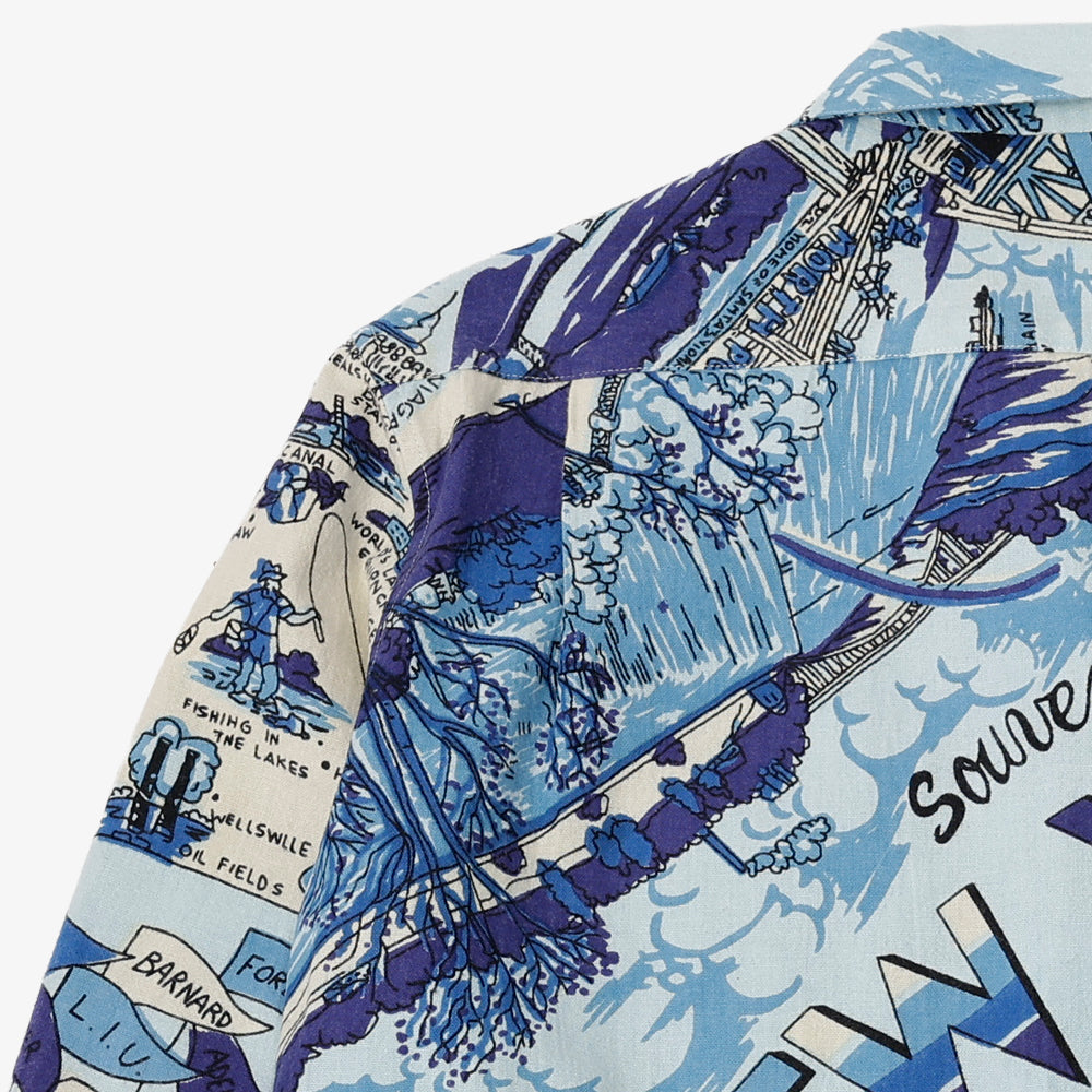 フランネルオープンシャツ NEW YORK Blue / PIM66NY-FN-25fw-c1