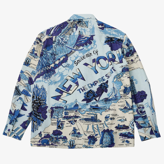 フランネルオープンシャツ NEW YORK Blue / PIM66NY-FN-25fw-c1