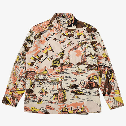 フランネルオープンシャツ NEW YORK Pink / PIM66NY-FN-25fw-c2