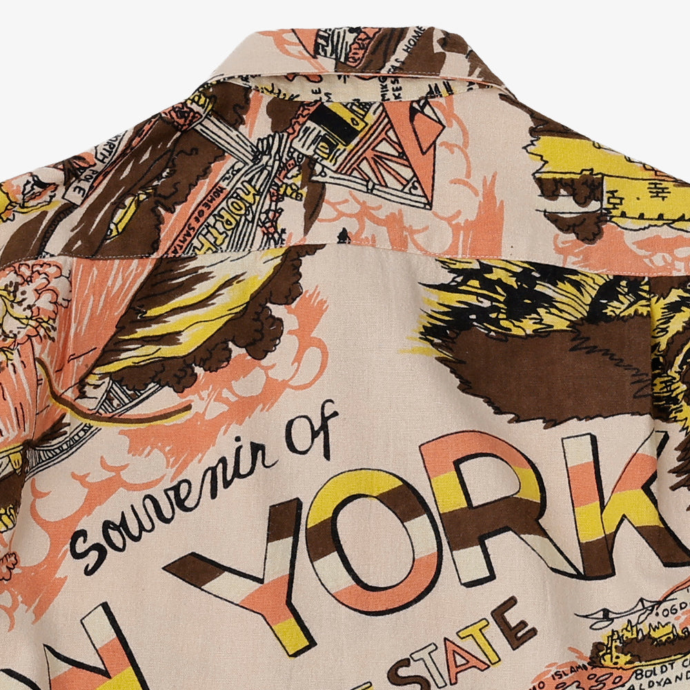 フランネルオープンシャツ NEW YORK Pink / PIM66NY-FN-25fw-c2
