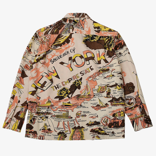 フランネルオープンシャツ NEW YORK Pink / PIM66NY-FN-25fw-c2