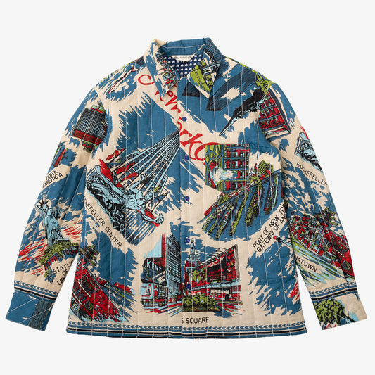 キルトオープンカラーシャツ NY3 Blue / PIM66QT-25fw-c1