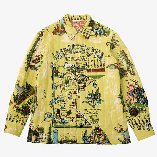 キルトオープンカラーシャツ MINNESOTA Green / PIM66QT-25fw-c5