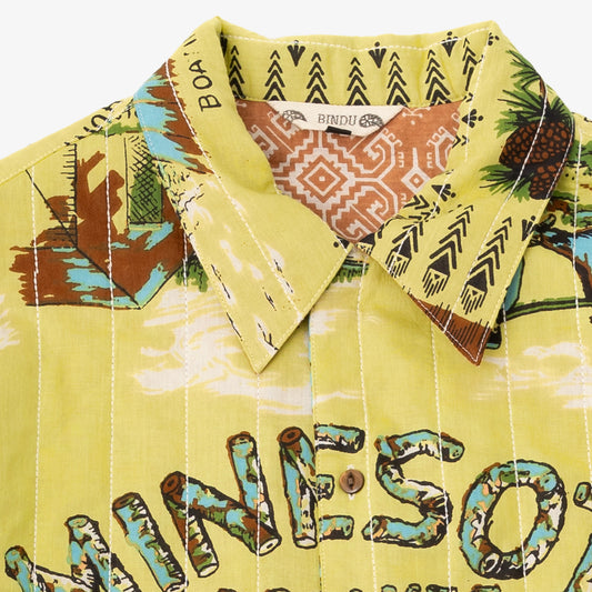 キルトオープンカラーシャツ MINNESOTA Green / PIM66QT-25fw-c5