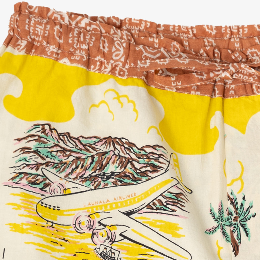 Crazy Pattern Easy Shorts Hawaii Yellow