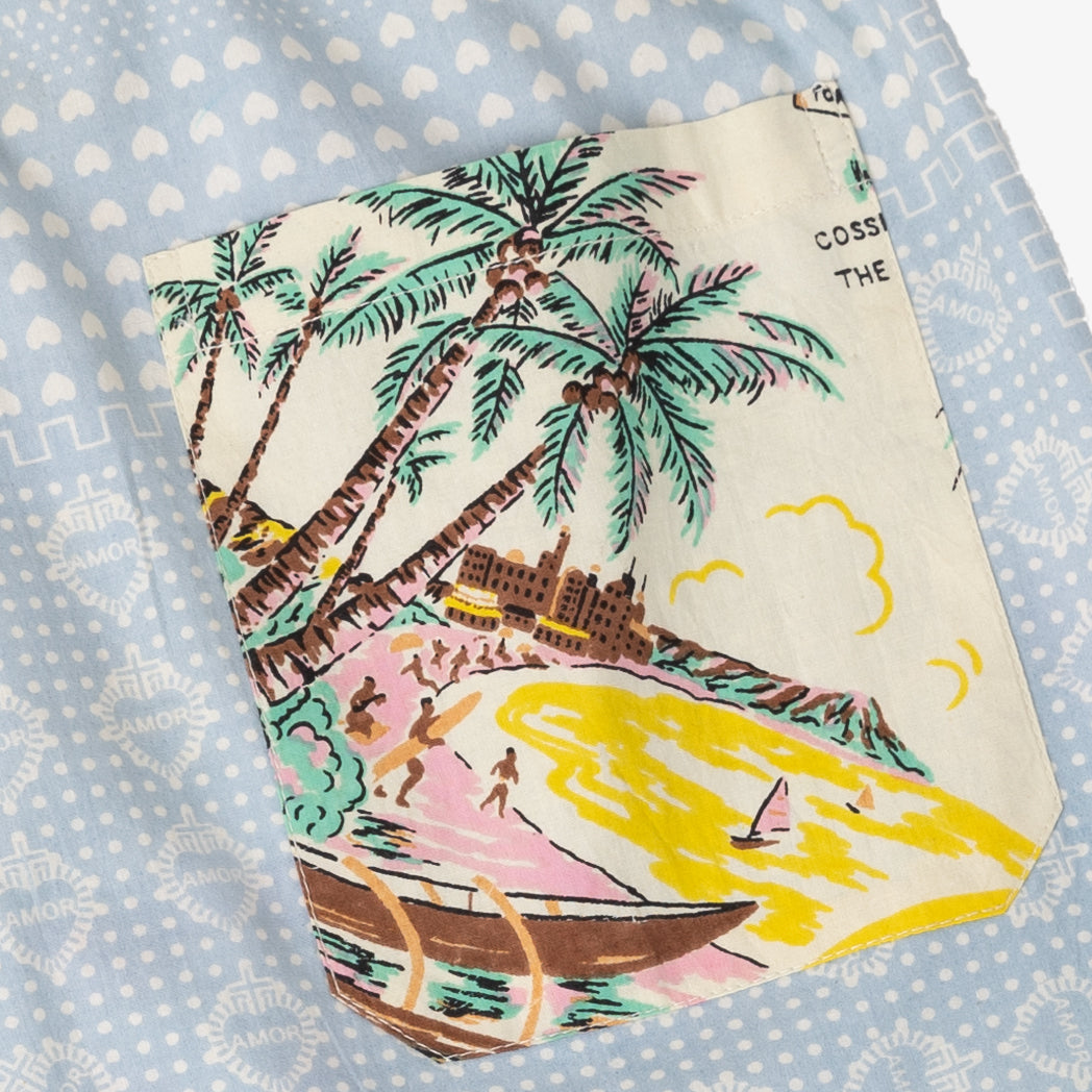 Crazy Pattern Easy Shorts Hawaii Yellow