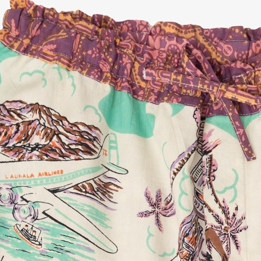 Crazy Pattern Easy Shorts Hawaii Purple