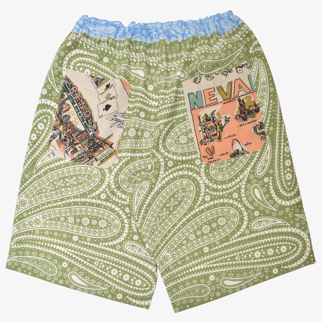 Crazy Pattern(クレイジーパターン) ショートパンツ Nevada /Green paisley