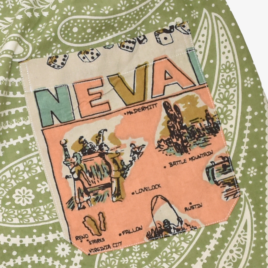 Crazy Pattern(クレイジーパターン) ショートパンツ Nevada /Green paisley