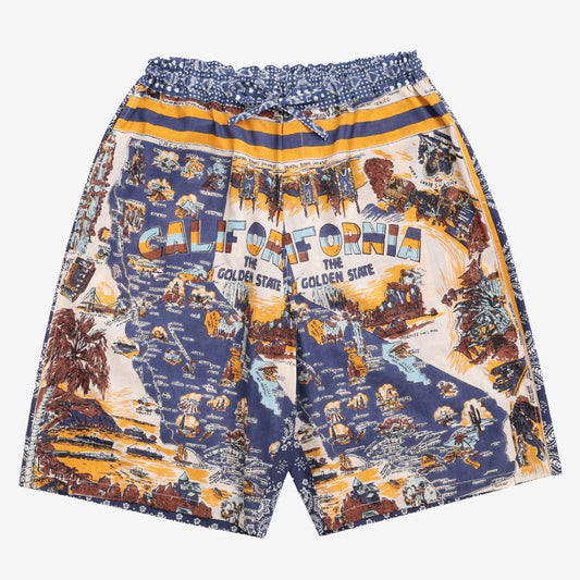 Cotton 40s Cambric Shorts Cal3 Navy / PIM71-26MS2-c4