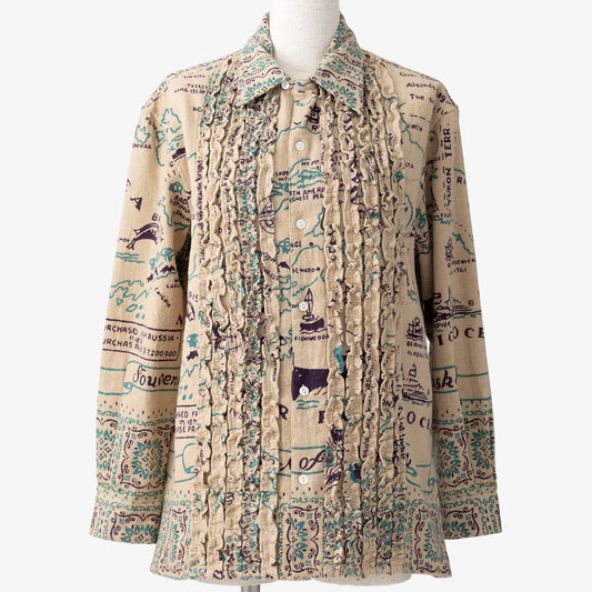Cotton Flannel Alaska Frill Shirts Flannel Frill Shirts Alaska / Pim66FL-AL-c1 Natural