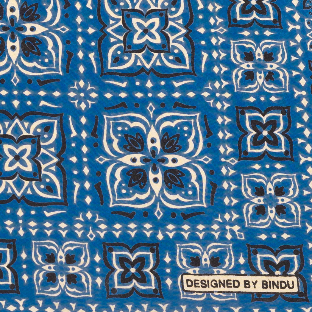 "Brian" Print Bandana Federal Blue